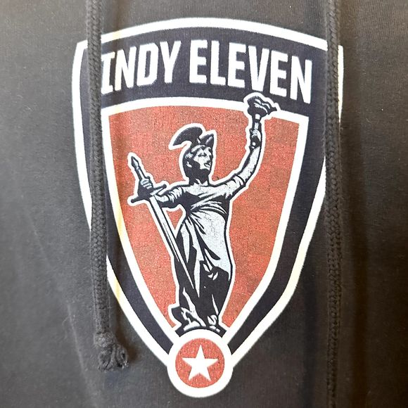 NASL INDY ELEVEN Soccer Hoodie Sweatshirt Indianapolis Pullover Sz XS Blue - Picture 2 of 6